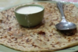 The best of combinations... Aloo paratha and curd